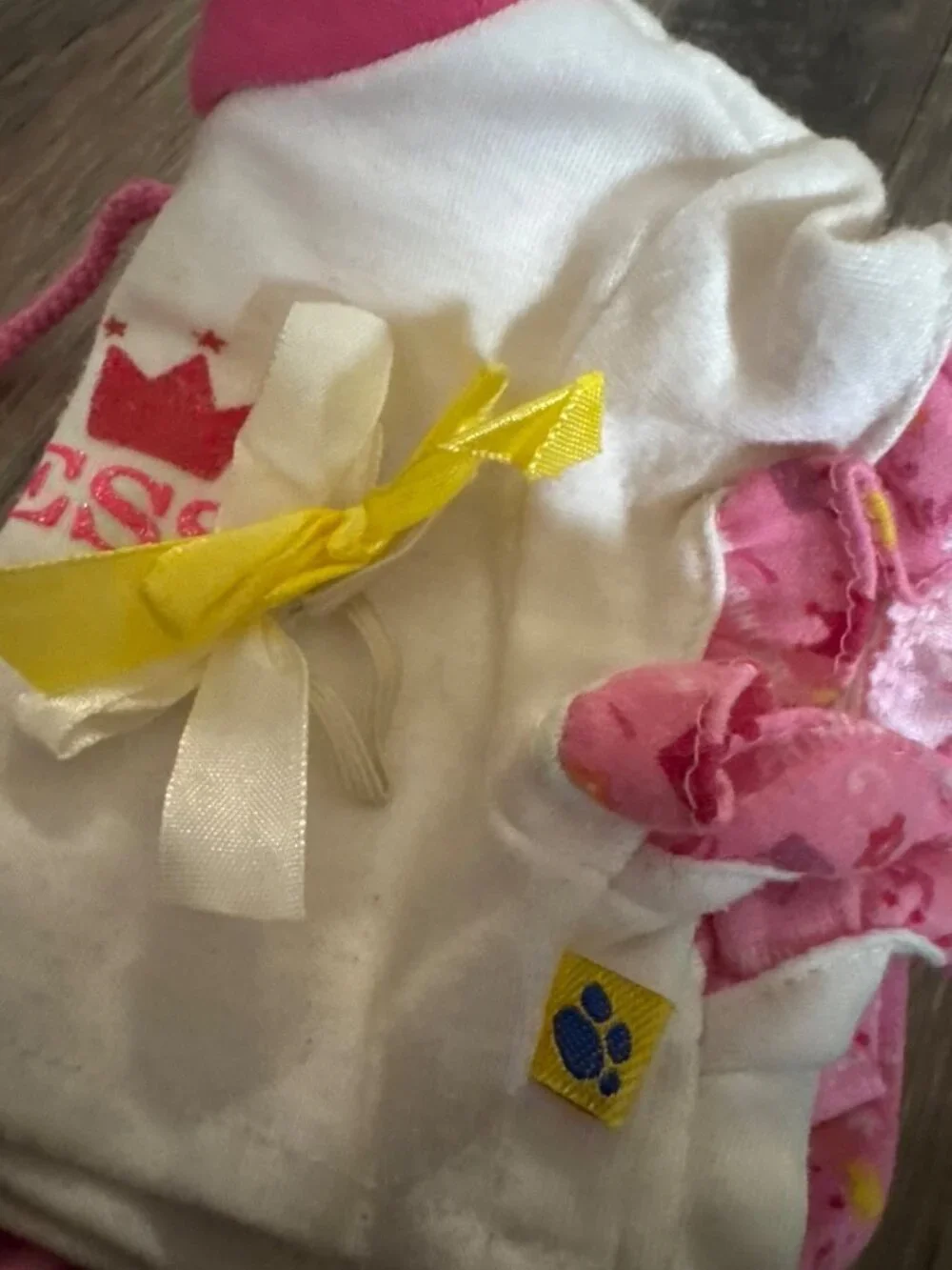 Build-A-Bear Pink & White Princess Outfit With Ruffled Shorts & Hair Bows - Pre-
